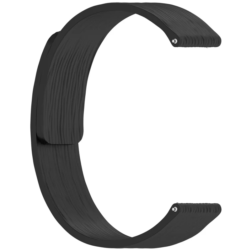 22-мм полосатый силиконовый ремешок для Huawei Watch GT 6 / 5 / 5 Pro / 4 46 мм / Watch Ultimate / Ultimate 2, магнитный ремешок для часов — черный