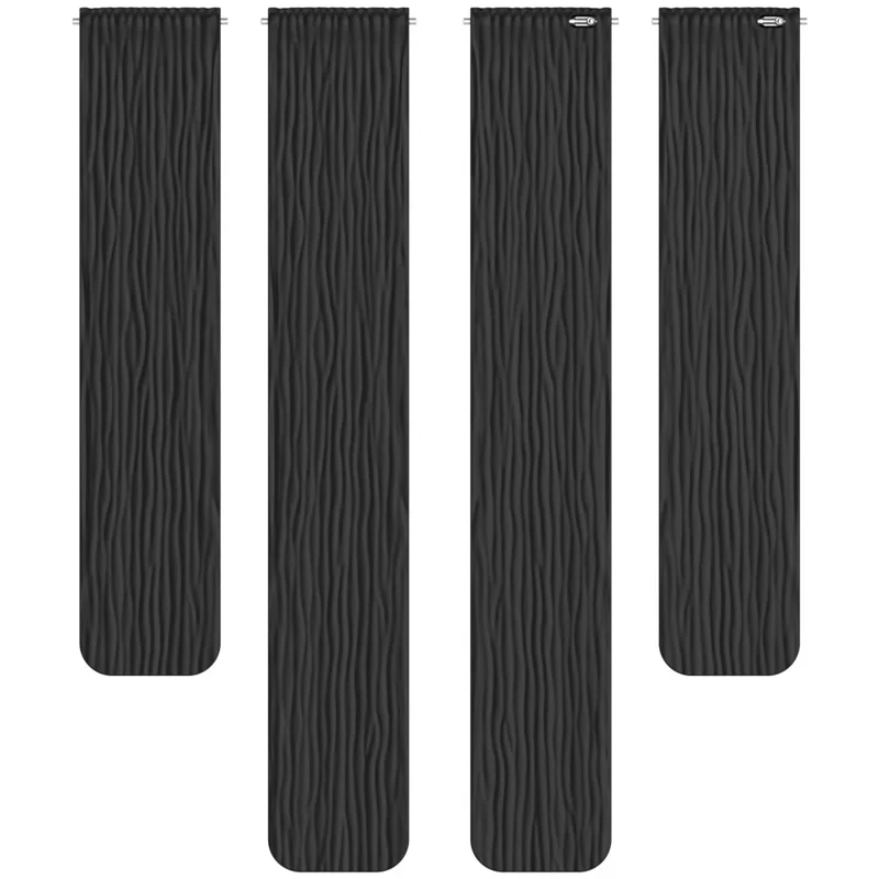 22-мм полосатый силиконовый ремешок для Huawei Watch GT 6 / 5 / 5 Pro / 4 46 мм / Watch Ultimate / Ultimate 2, магнитный ремешок для часов — черный