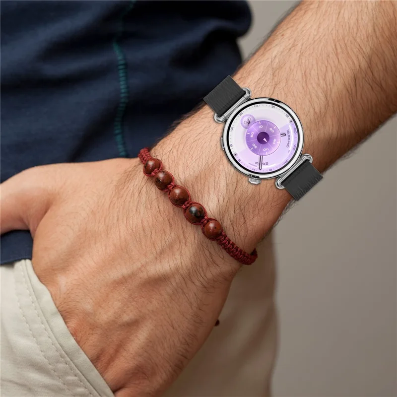 22-мм полосатый силиконовый ремешок для Huawei Watch GT 6 / 5 / 5 Pro / 4 46 мм / Watch Ultimate / Ultimate 2, магнитный ремешок для часов — черный