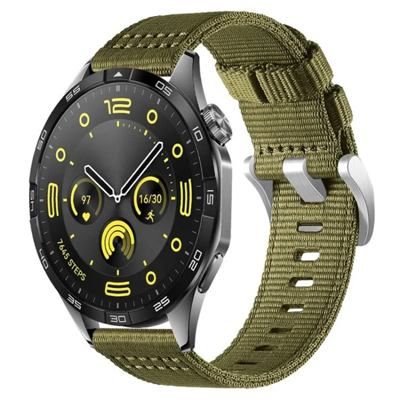 20 mm Gewebtes Nylon-Armband für Huawei Watch GT 3 Pro 43 mm, Dornschließe - Armee-Grün