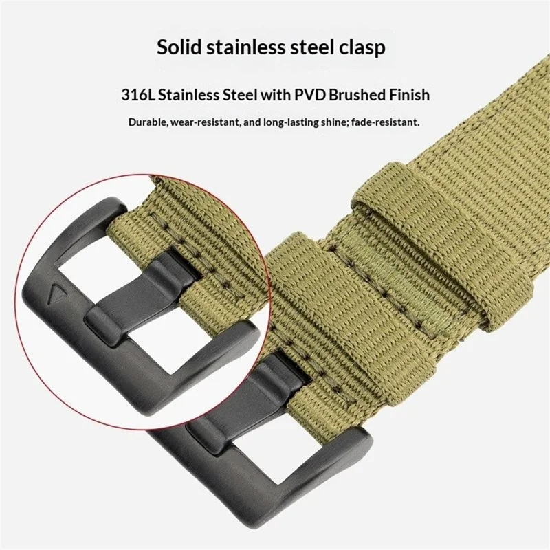 20mm Woven Nylon Watch Band For Huawei Watch GT 3 Pro 43mm Pin Buckle Strap - Blue