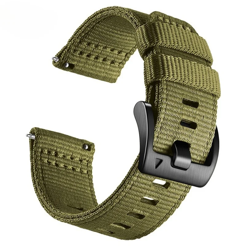 Pulseira de Nylon Trançado 22mm para Huawei Watch GT 6 46mm, Fivela de Pino - Verde Exército