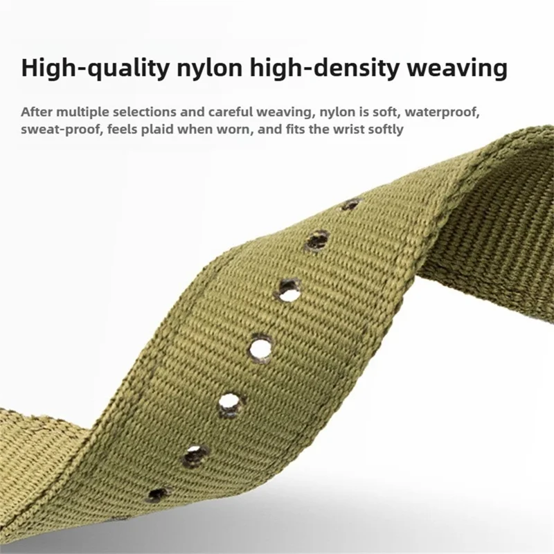 Cinturino in Nylon Intrecciato per Honor Band 10 / 9 con Fibbia a Spinotto - Verde Militare