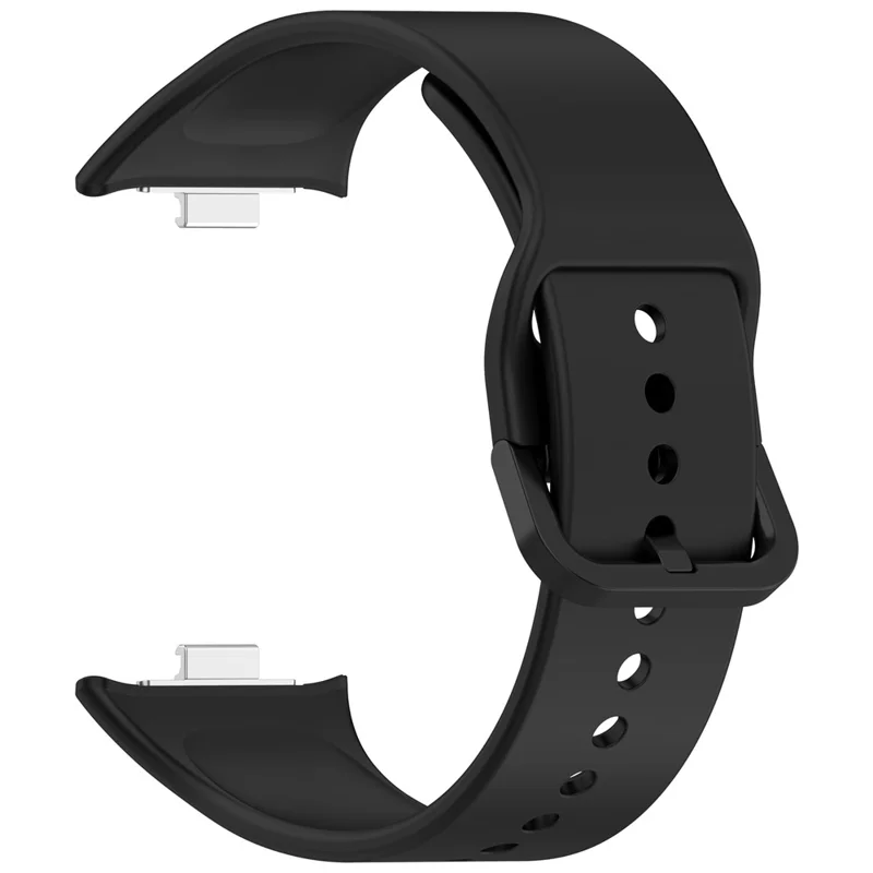 Correia de Relógio de Silicone para Xiaomi Redmi Watch 6, Correia de Substituição com Fivela de Pino, Pulseira - Preto