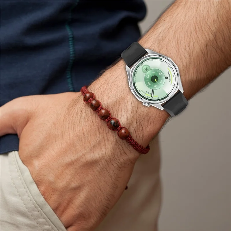 22mm Schnellverschluss-Silikonarmband für Huawei Watch Ultimate 2 / Ultimate / GT 6 / 6 Pro 46mm Ersatzarmband - Schwarz