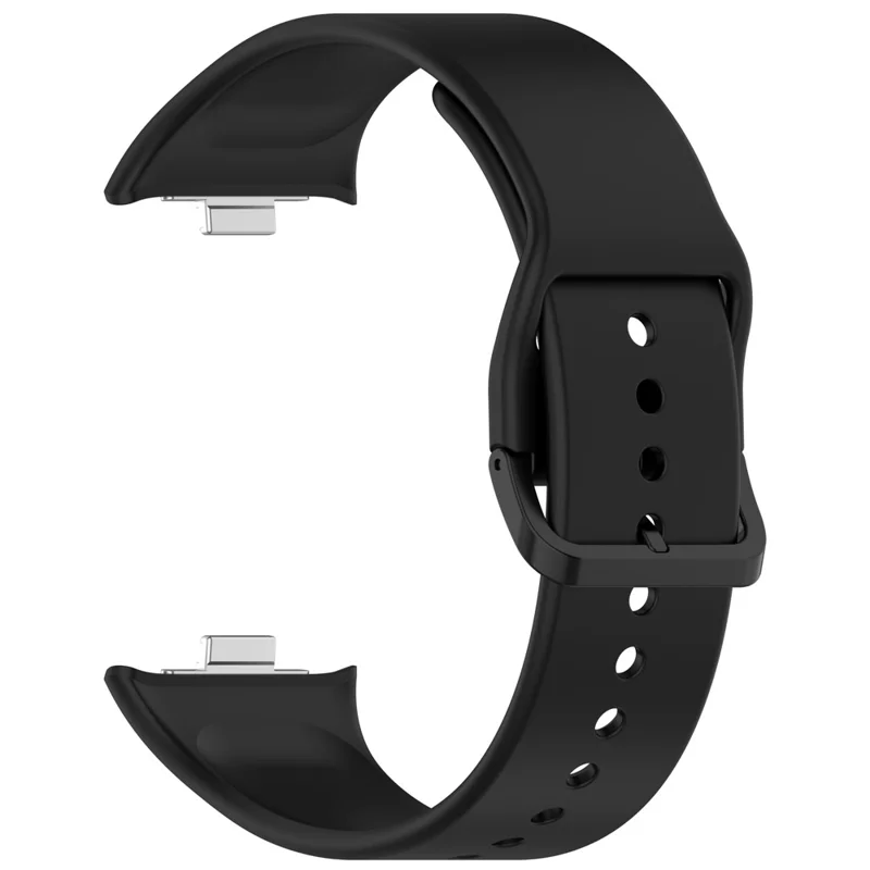 Cinturino in Silicone per Xiaomi Redmi Watch 6 / 5 / 4 / Smart Band 9 Pro / 8 Pro, Cinturino di Ricambio con Fibbia a Spinotto - Nero