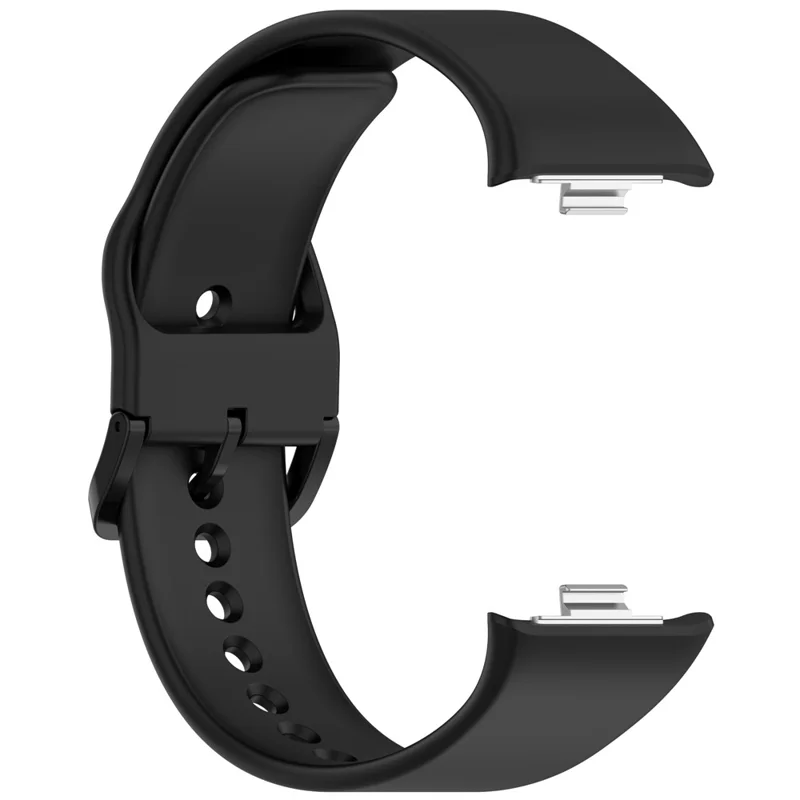 Cinturino in Silicone per Xiaomi Redmi Watch 6 / 5 / 4 / Smart Band 9 Pro / 8 Pro, Cinturino di Ricambio con Fibbia a Spinotto - Nero