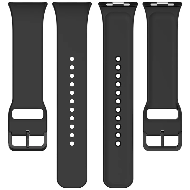 Cinturino in Silicone per Xiaomi Redmi Watch 6 / 5 / 4 / Smart Band 9 Pro / 8 Pro, Cinturino di Ricambio con Fibbia a Spinotto - Nero