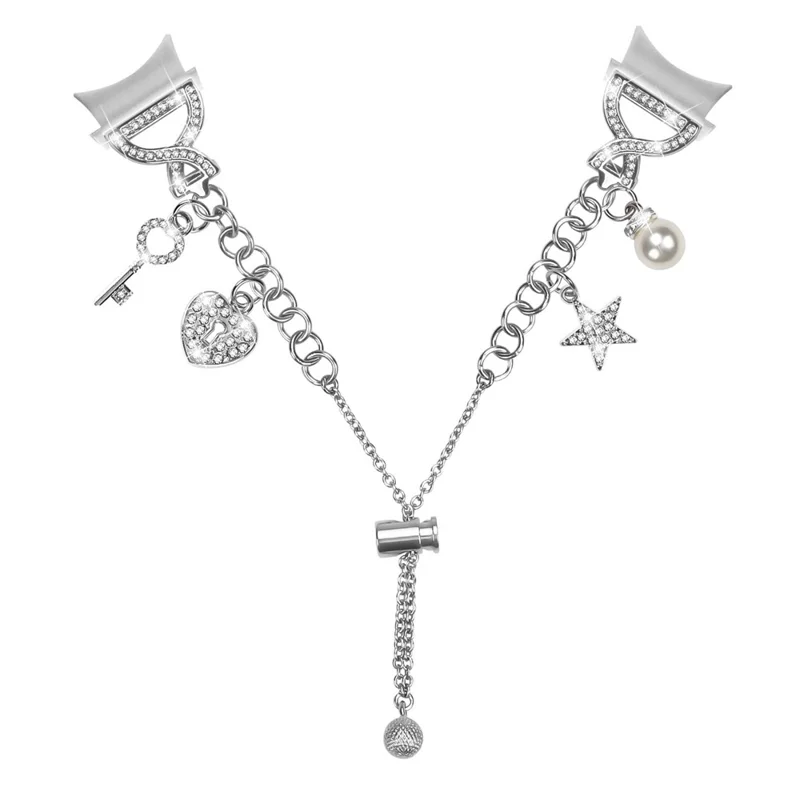 X-Type Silver Chain Watch Strap for Samsung Galaxy Watch7 / FE / 6 / 5 / 5 Pro / 6 Classic / 4 Classic Seamless Interface Single Loop Metal Band Adjustable Bracelet