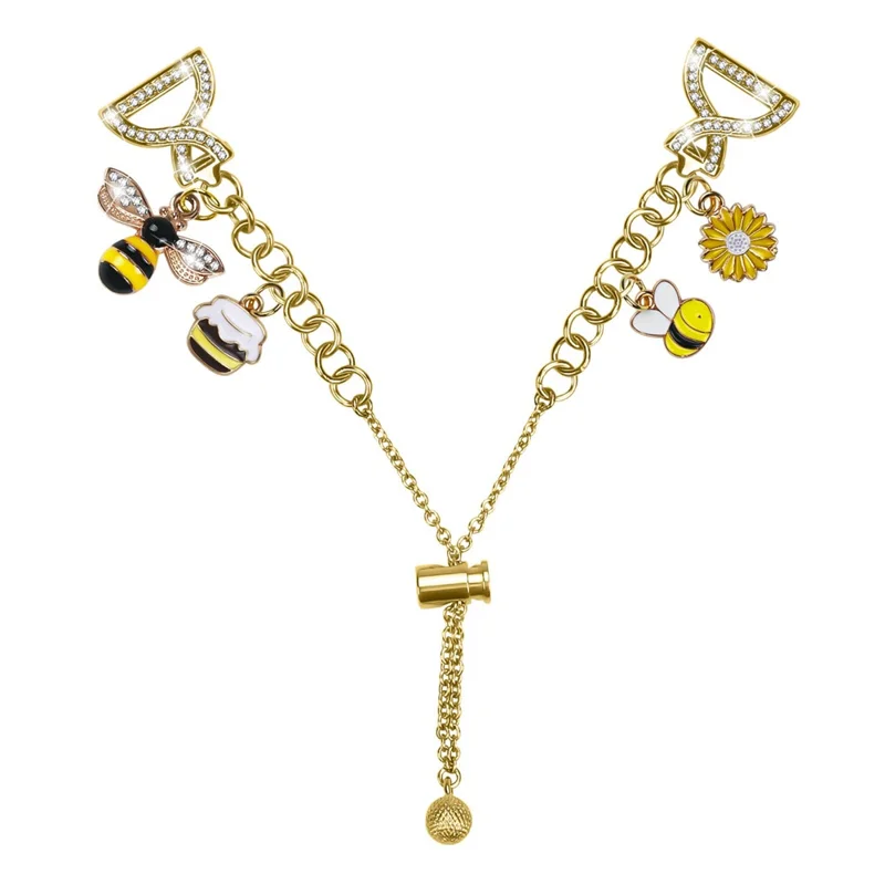 20mm Electroplated Single Chain Style Watchband for Honor MagicWatch 2 42mm / Coros Apex 2 / Pace 2 / TicWatch GTH / Misfit Vapor Mini Metal Sliding Bracelet Strap - Gold