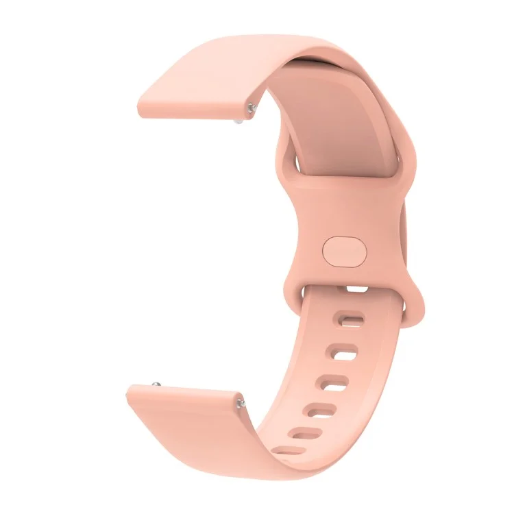 22mm Adjustable Universal Silicone Watchband Strap Replacement Wrist Strap for Xiaomi Haylou RT LS05s/RS3 LS04 - Pink