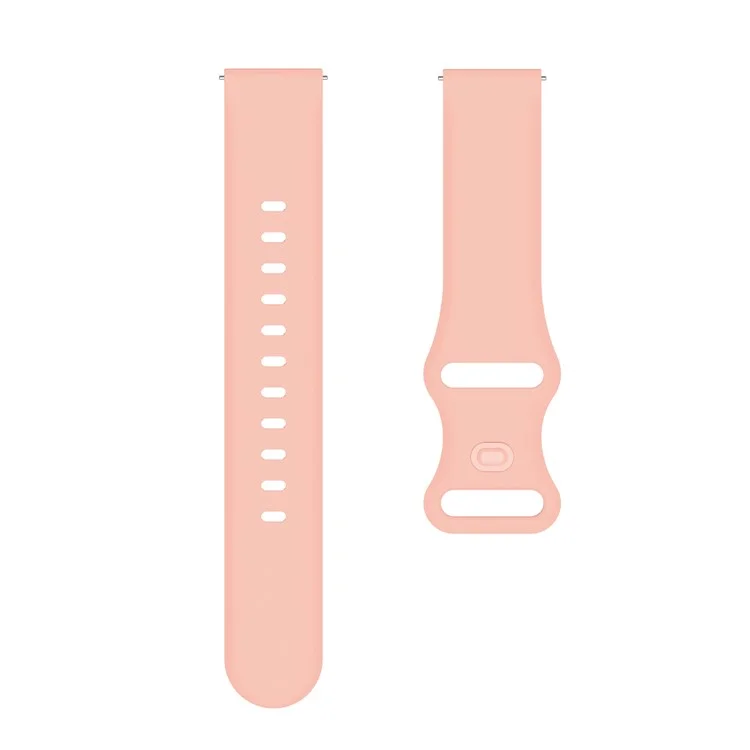 22mm Adjustable Universal Silicone Watchband Strap Replacement Wrist Strap for Xiaomi Haylou RT LS05s/RS3 LS04 - Pink