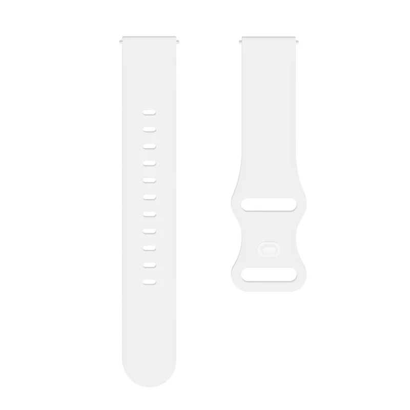 22mm Adjustable Universal Silicone Watchband Strap Replacement Wrist Strap for Xiaomi Haylou RT LS05s/RS3 LS04 - White