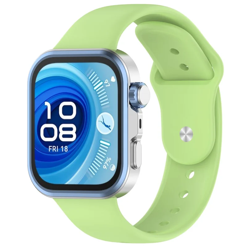 Smart Watch Band for Huawei Watch Fit 4 Pro / Fit 4 / Fit 3 Reverse Buckle Silicone Strap - Matcha Green