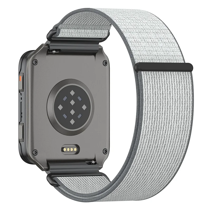 For Garmin Venu X1 Nylon Loop Strap with Metal Connector Quick Release Breathable Watch Band - Grey