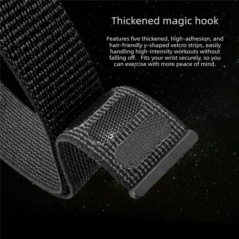 For Garmin Venu X1 Nylon Loop Strap with Metal Connector Quick Release Breathable Watch Band - Grey