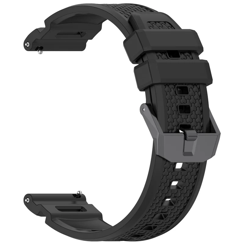 Correa de reloj Armor de 24 mm para Coros Nomad / Garmin Venu X1 / TicWatch Atlas, correa ajustable de silicona - Negro