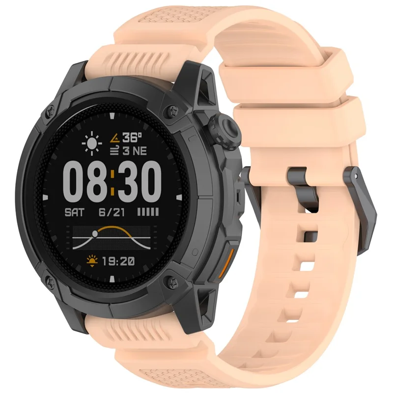 24mm Armor Watch Band for Coros Nomad / Garmin Venu X1 / TicWatch Atlas Adjustable Silicone Strap - Pink