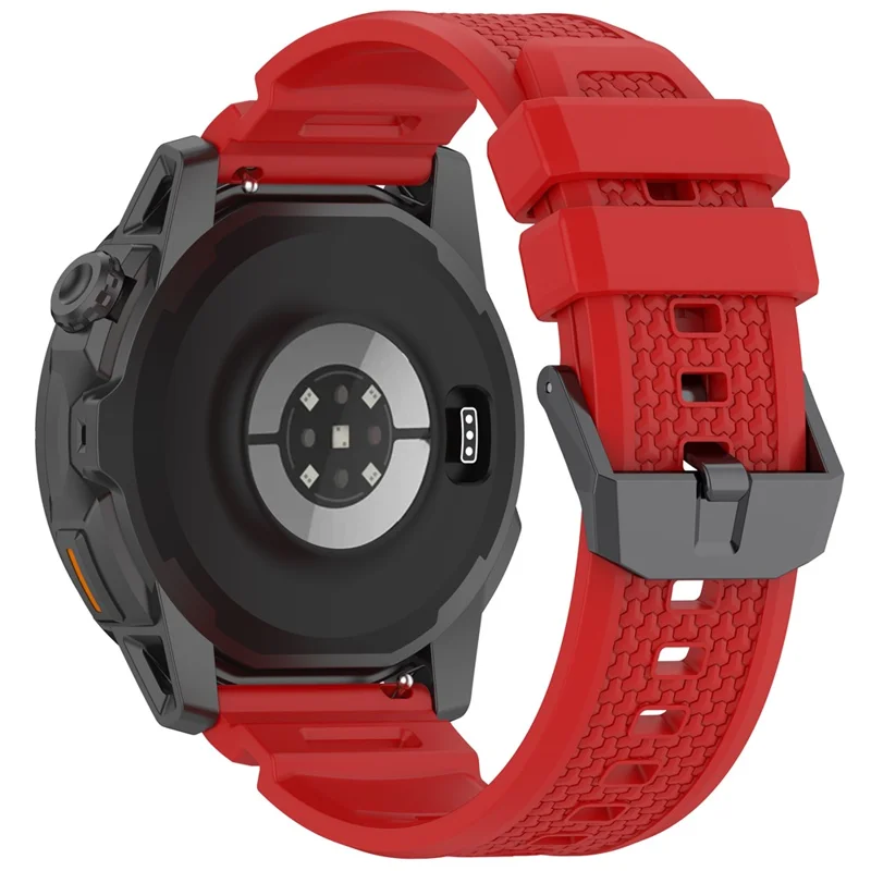 24mm Armor Watch Band for Coros Nomad / Garmin Venu X1 / TicWatch Atlas Adjustable Silicone Strap - Red