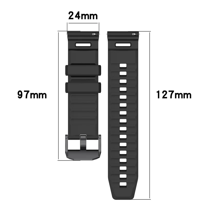 24mm Armor Watch Band for Coros Nomad / Garmin Venu X1 / TicWatch Atlas Adjustable Silicone Strap - Red