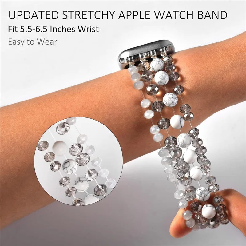 Geflochtenes Ersatzarmband für Apple Watch Series 11 10 42mm / 9 8 7 41mm / SE3 SE2 SE 6 5 4 40mm / 3 2 1 38mm, elegantes Armbanduhr-Armband mit Metallverschluss - Schwarz