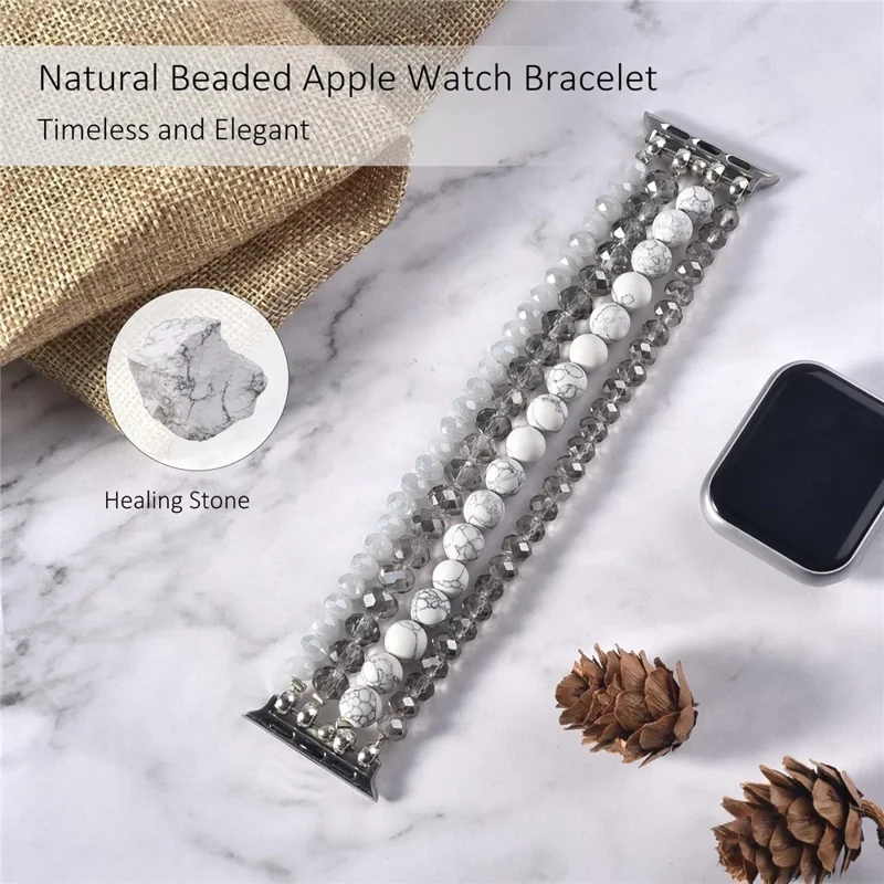 Geflochtenes Ersatzarmband für Apple Watch Series 11 10 42mm / 9 8 7 41mm / SE3 SE2 SE 6 5 4 40mm / 3 2 1 38mm, elegantes Armbanduhr-Armband mit Metallverschluss - Schwarz