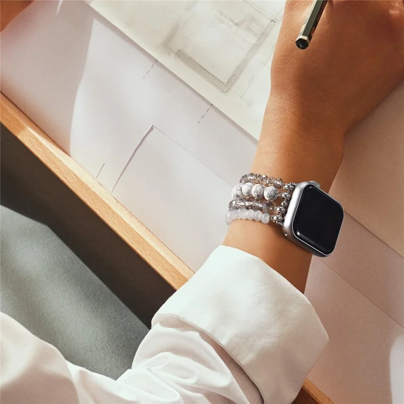 Geflochtenes Ersatzarmband für Apple Watch Series 11 10 42mm / 9 8 7 41mm / SE3 SE2 SE 6 5 4 40mm / 3 2 1 38mm, elegantes Armbanduhr-Armband mit Metallverschluss - Schwarz