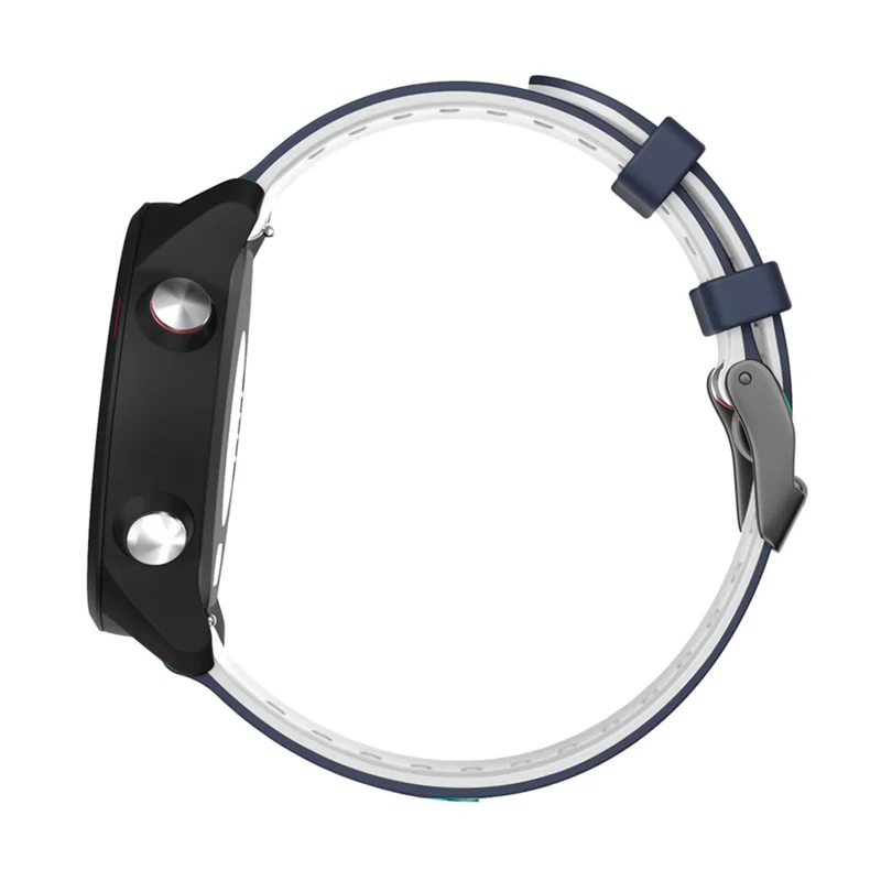 22mm Bi-Color Silicone Watchband Strap Replacement Wrist Strap for Xiaomi Haylou RT LS05s/RS3 LS04 - Blue/White