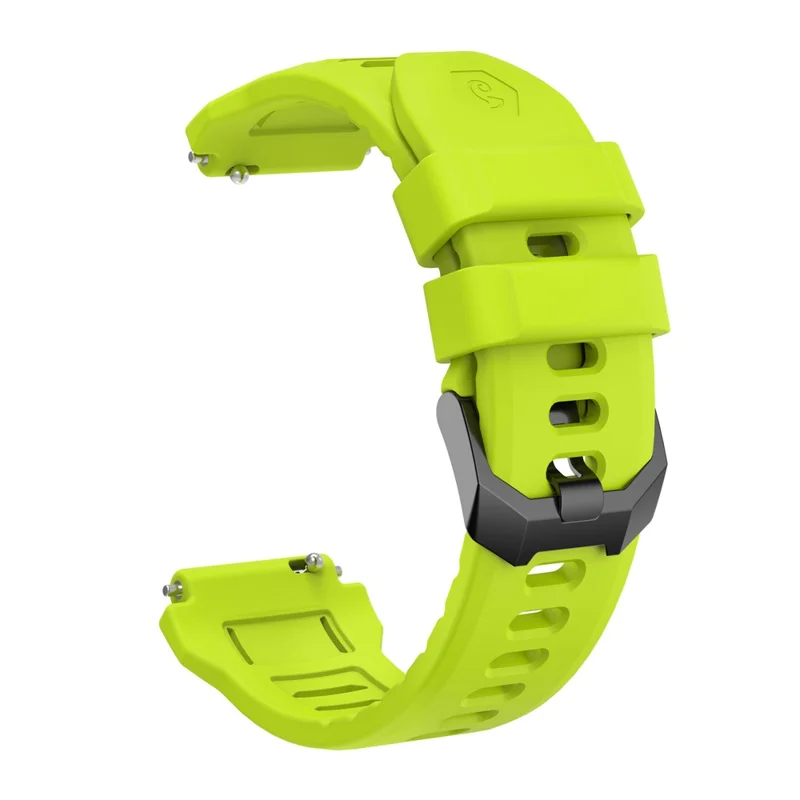 Solid Color Silicone Strap for Huami Amazfit T-Rex 3 Pro 44mm Breathable Anti-Slip Sport Watch Band - Light Green