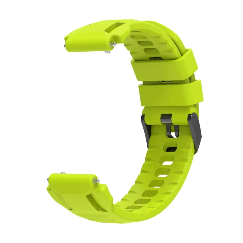Solid Color Silicone Strap for Huami Amazfit T-Rex 3 Pro 44mm Breathable Anti-Slip Sport Watch Band - Light Green