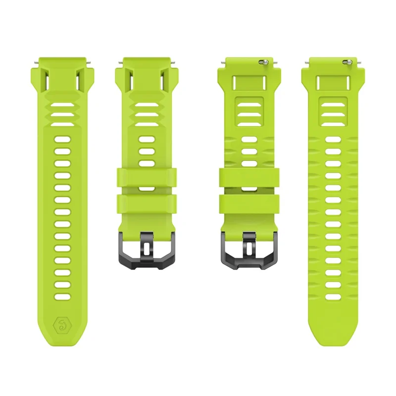 Solid Color Silicone Strap for Huami Amazfit T-Rex 3 Pro 44mm Breathable Anti-Slip Sport Watch Band - Light Green