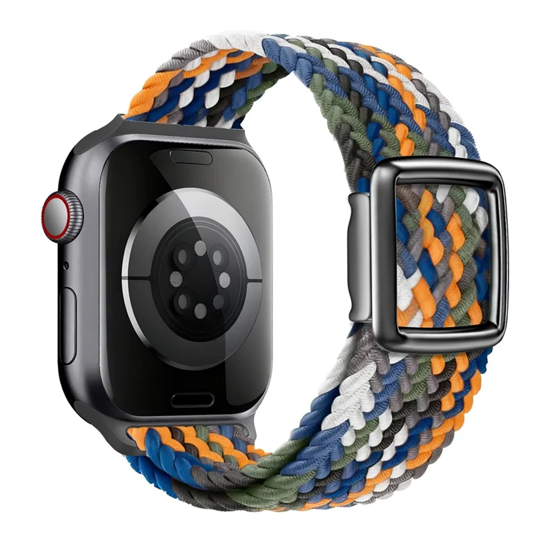 Magnetic Nylon Band for Apple Watch Series 11 10 42mm  /  9 8 7 41mm  /  SE3 SE2 SE 6 5 4 40mm  /  3 2 1 38mm Adjustable Braided Watch Strap - Multi-color