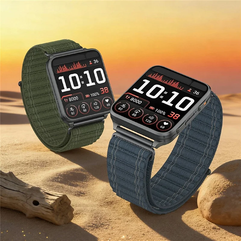 Wave Design Nylon Strap for Garmin Venu X1 Quick Release Breathable Smart Watch Band - White