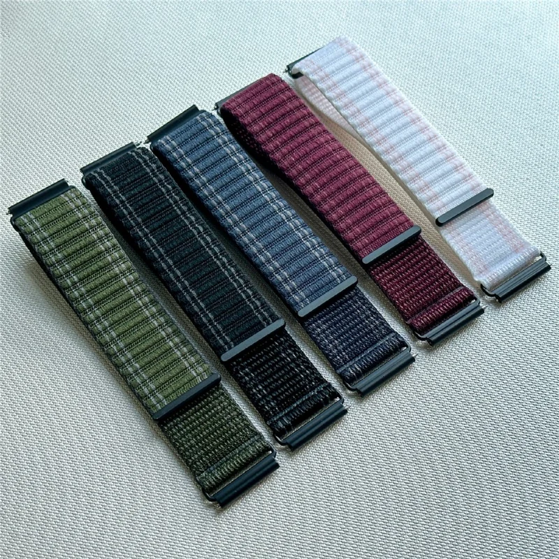 Wave Design Nylon Strap for Garmin Venu X1 Quick Release Breathable Smart Watch Band - White