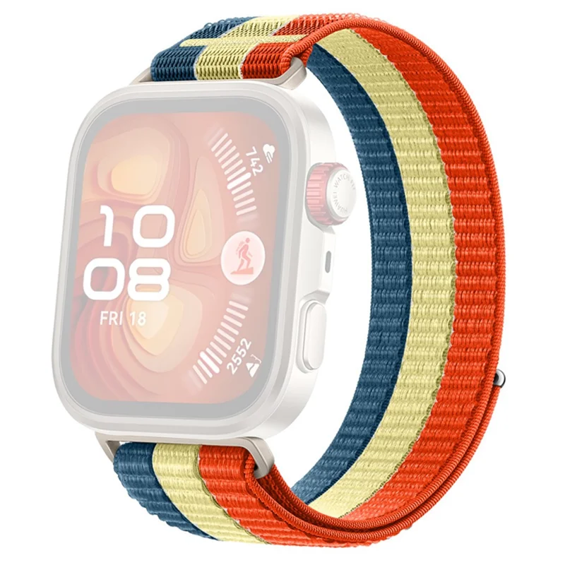 Colored Loop Nylon Strap for Huawei Watch Fit 4 Pro / Fit 4 / Fit 3 Magic Tape Closure Watch Band - Multi-color