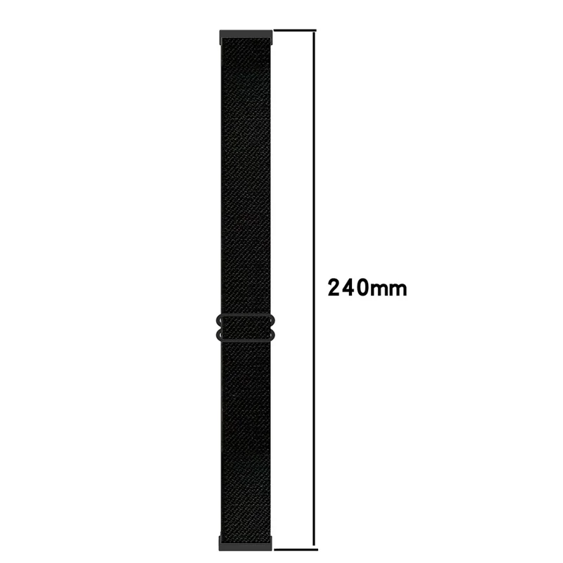24mm Elastic Wrist Strap for Coros Nomad / Apex 46mm Nylon Braided Watch Band with Slide Clasp - Leopard Print