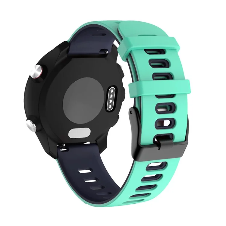 Dual Cor 22mm de Largura Silicone Band Substituição Rede de Borracha de Liberação Rápida Para Garmin Vivoactive 4 / Venu 2 / Huawei Watch 3 - Azul Esverdeado