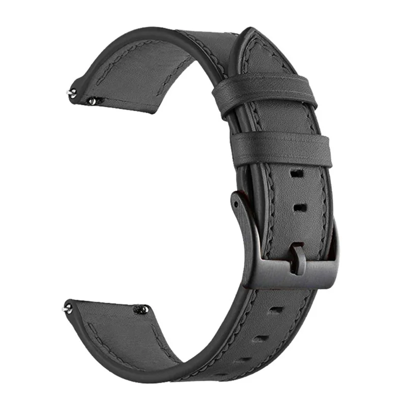 20 mm einfarbiges Armband mit Ziernaht für Garmin Venu 2 Plus / Venu / Sq 2 / Sq, Fibergewebe-Armband – Schwarz