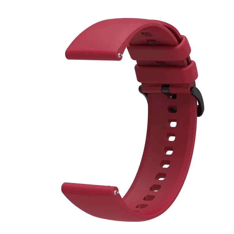 Banda Esportiva de Relógio à Prova D'água Premium Universal Silicone Rubber Tiras 22mm de Reposição Com Fivela Preta Para Huawei Watch 3 / Samsung Gear S3 Frontier / S3 Classic - Vento Vermelho