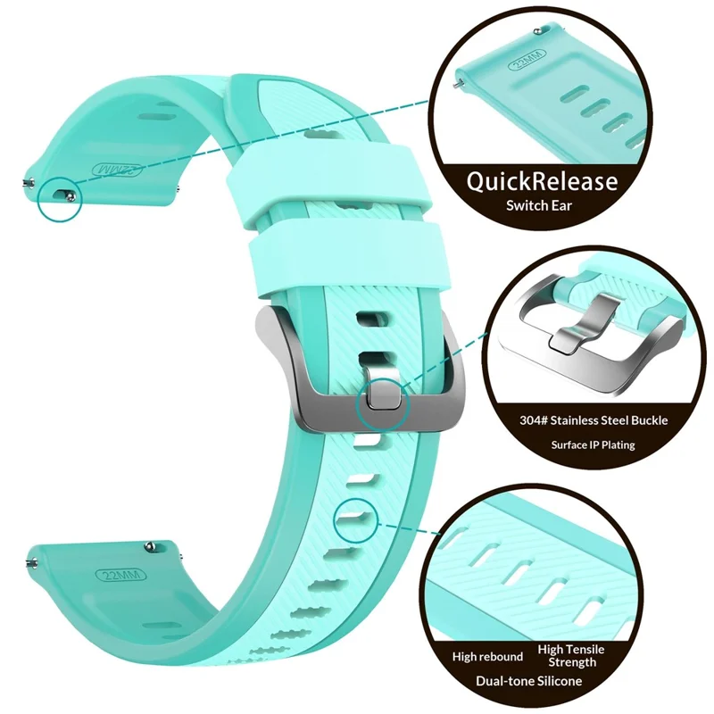 Correia de Relógio com Padronagem Twill 22mm para Huawei Watch GT 6 / 5 / 5 Pro / 4 46mm, Pulseira de Silicone de Dupla Cor com Libertação Rápida - Preto / Amarelo