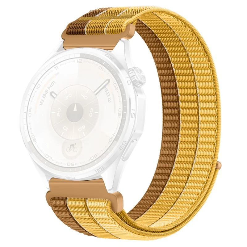 18mm Colored Loop Nylon Strap for Huawei Watch GT 6 / 5 / 4 41mm / Garmin Venu 3S / 2S Magic Tape Closure Watch Band - Orange