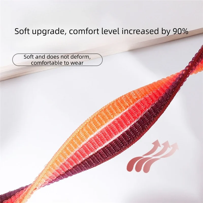 Pulseira de Nylon Colorida de 22 mm para Huawei Watch GT 6 / 5 / 5 Pro / 4 de 46 mm com Fecho de Velcro - Multicor