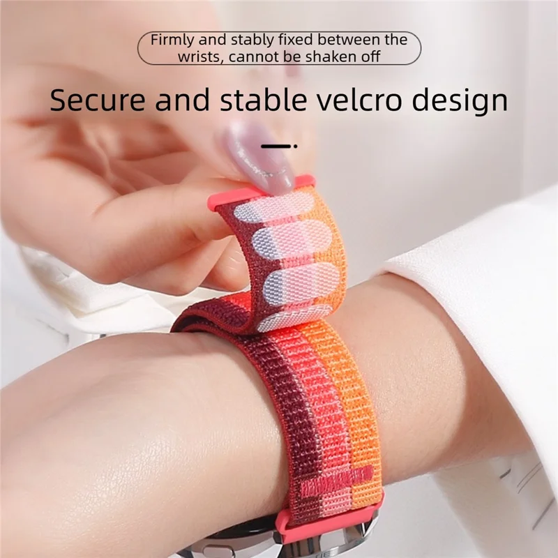 Bracelet en nylon coloré de 20 mm avec boucle à velcro pour Samsung Galaxy Watch7 / 6 de 44 mm / 40 mm / 6 Classic de 43 mm / 47 mm - Bleu