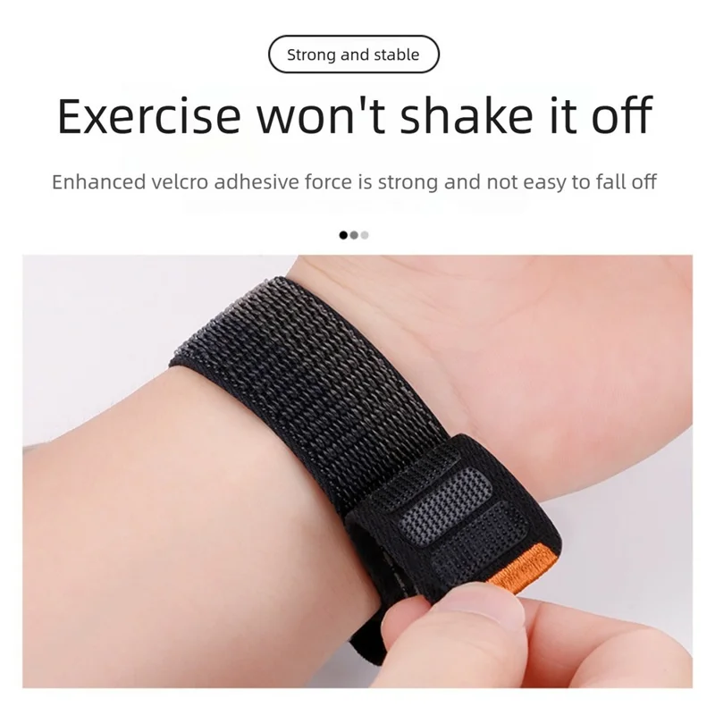 Für Samsung Galaxy Watch7 44mm / 40mm Armband mit Schnellverschluss Knopf Wellenmuster Klettverschluss Nylon Armband - Dunkelblau