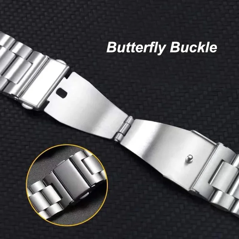 Integrated 3-Link Watch Band for Google Pixel Watch 4 45mm / 3 45mm Titanium Alloy Strap with Butterfly Clasp - Silver