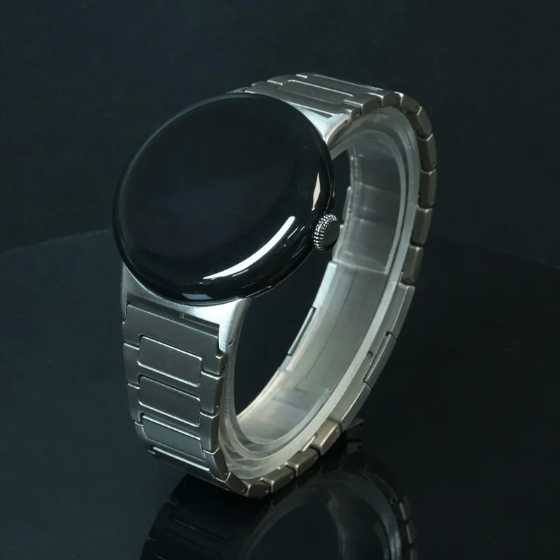 H-Link Metal Watch Band for Google Pixel Watch 4 45mm / 3 45mm Wrist Band with Folding Buckle - Black