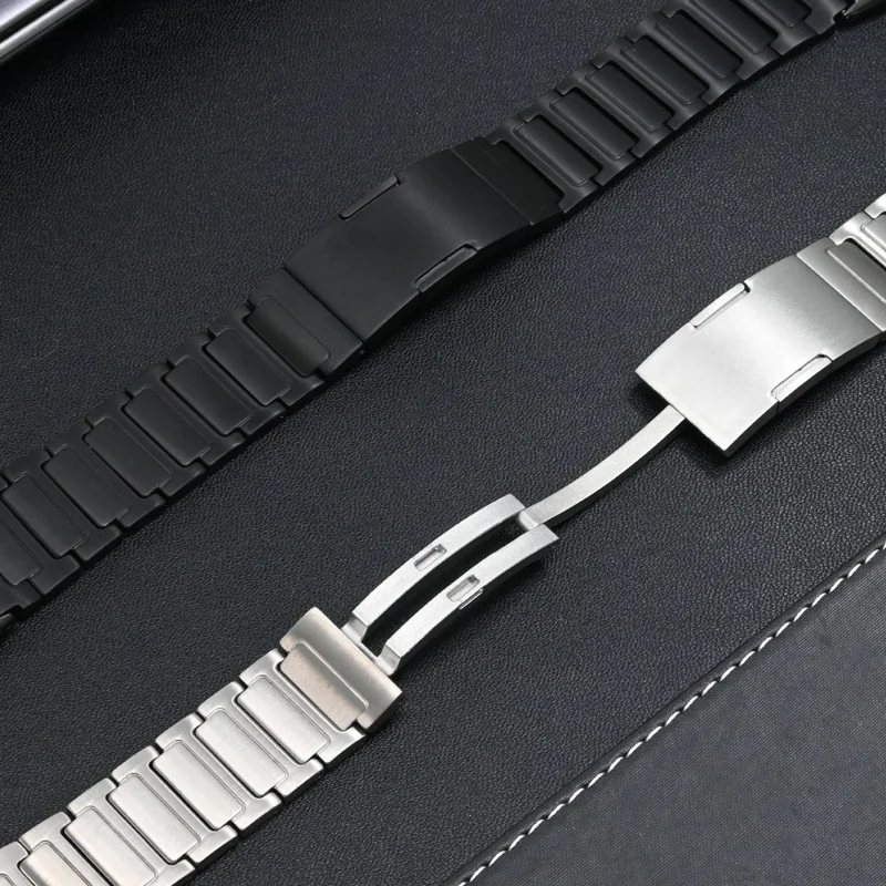 H-Link Metal Watch Band for Google Pixel Watch 4 45mm / 3 45mm Wrist Band with Folding Buckle - Black