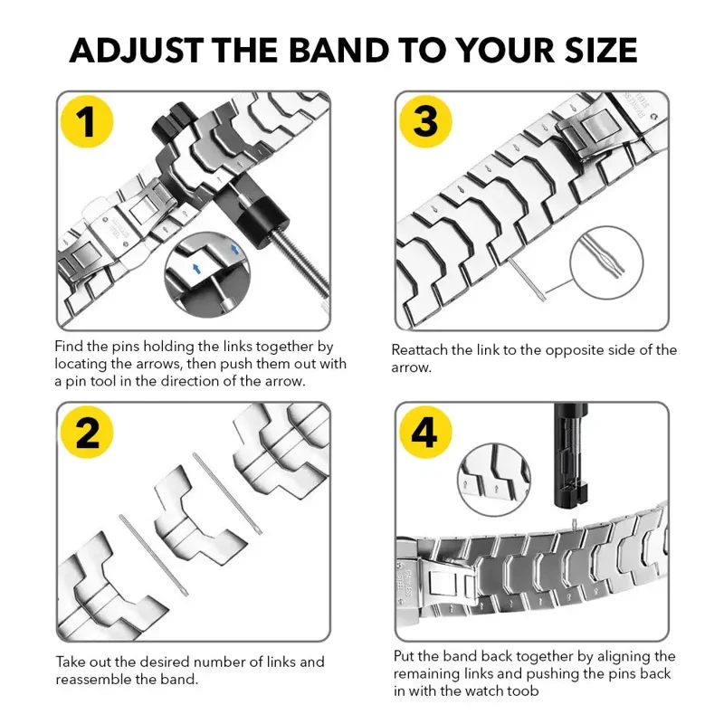 Watch Band For Google Pixel Watch 4 45mm / 3 45mm Butterfly Clasp Stainless Steel Wrist Strap - Black