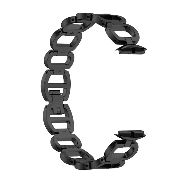 Correa de Brazalete de Reemplazo de la Banda de Reloj de Acero Inoxidable Para Fitbit Luxe / Edición Especial - Negro