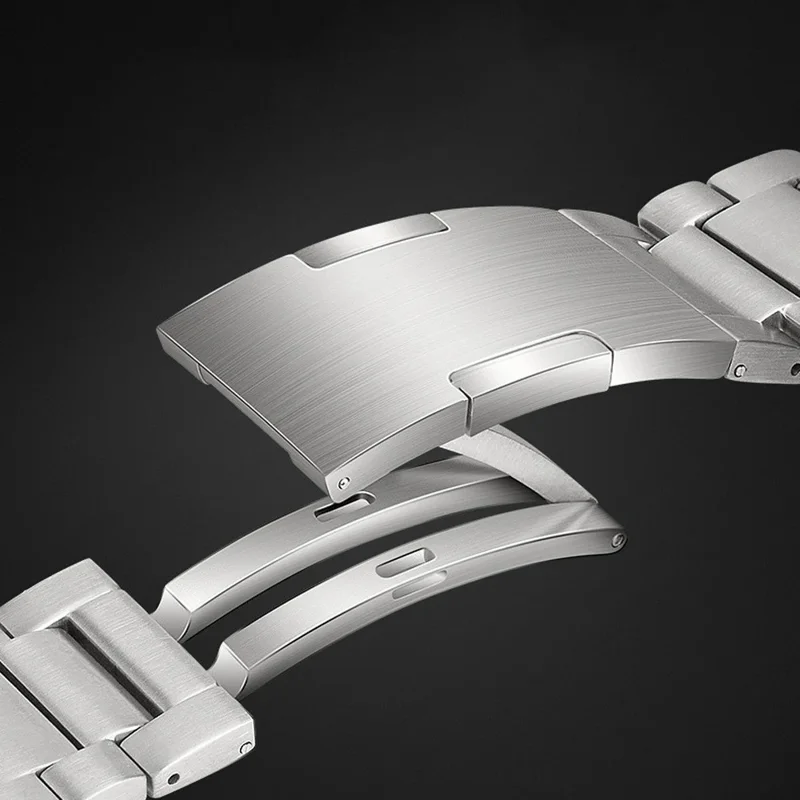 22mm Titanium Alloy Watch Band for Huawei Watch GT 6 / 6 Pro / 5 / 5 Pro / 4 / 3 / 2 46mm Butterfly Clasp Quick Release Strap - Silver